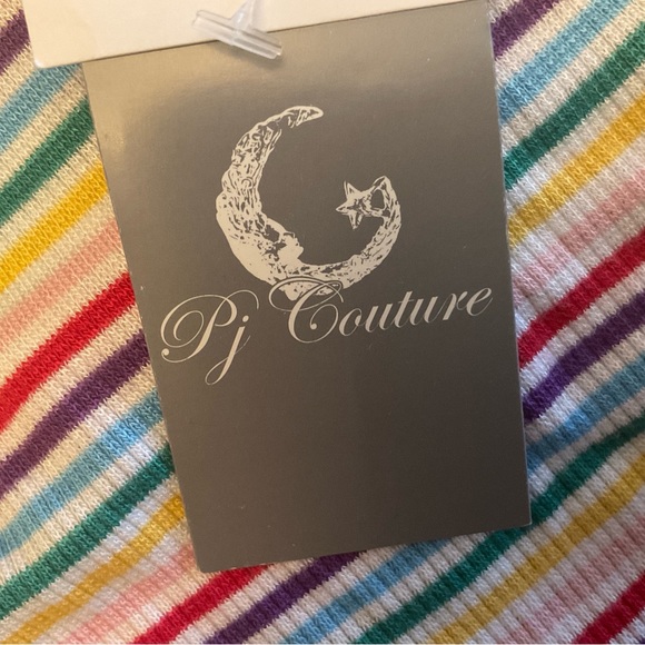 PJ Couture Women’s Rainbow Striped Sleepwear Set Size Large New With Tags - Picture 5 of 16